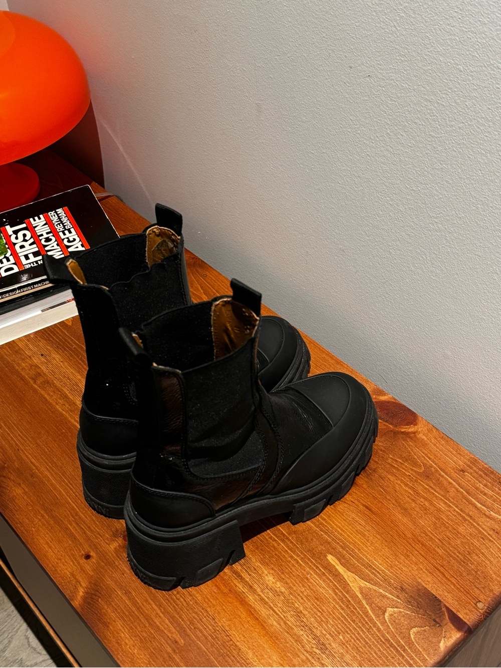 Women's Black Chunky Ganni Boots